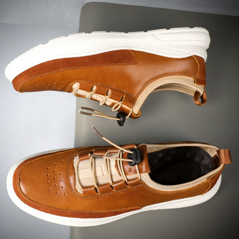 The Lombardo - Genuine Leather Casual Sneakers For Men - Ashour Shoes