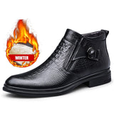 The MVVT - Crocodile/Alligator Print Leather Ankle Boots - Ashour Shoes