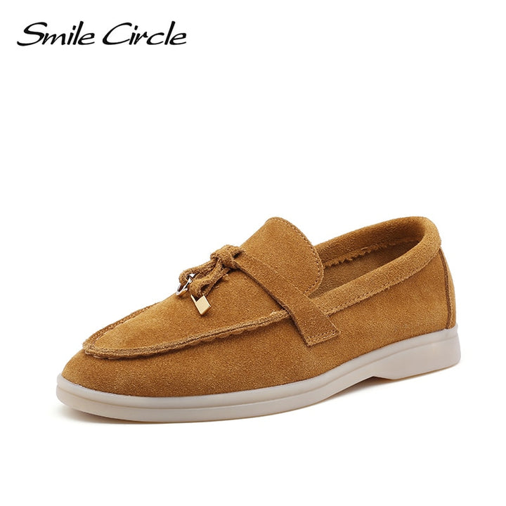 The Zukosia - Women's Suede Leather Tassel Loafers/slip on shoes