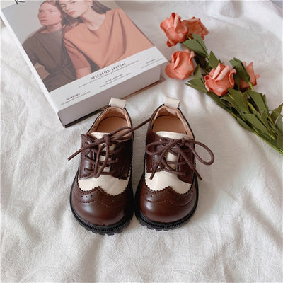 Oxford Wingtip Shoes For kids - Leather Dress Shoes for Children