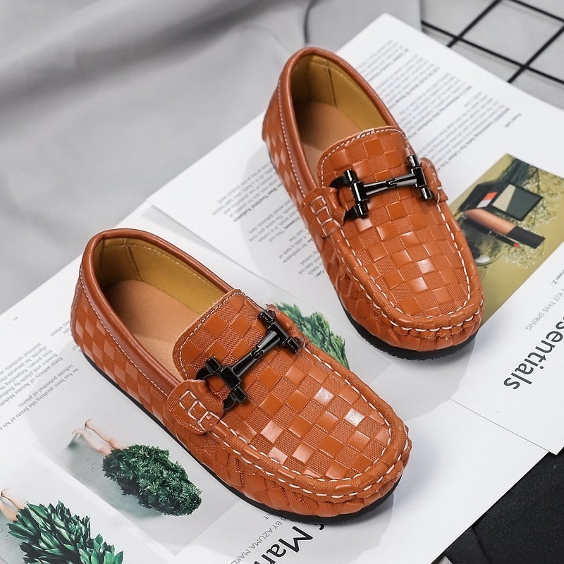 Luxury Leather Loafers For Kids - Children's Loafers - Ashour Shoes