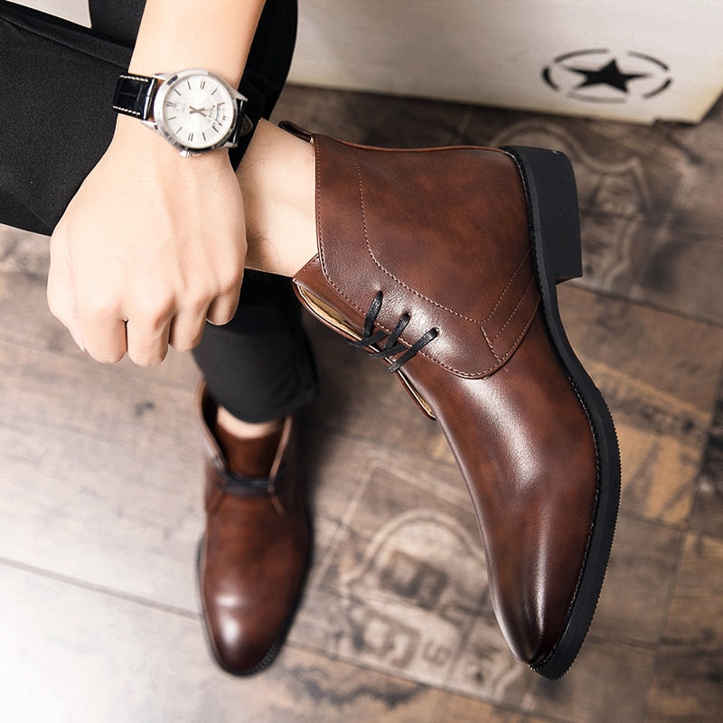 The Misalawa - Leather Ankle Boots For Men