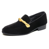 The WEH - Ribbon Decorated Suede Leather Loafers For Men - Ashour Shoes
