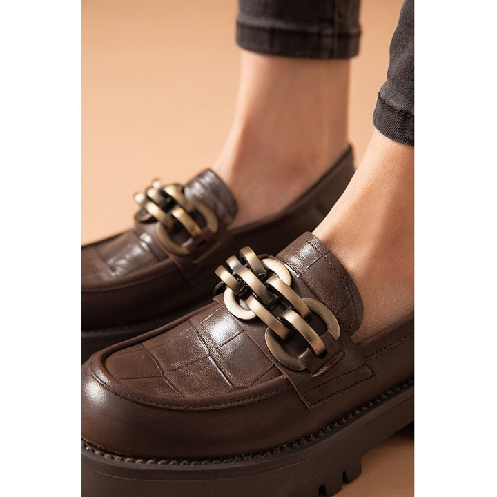 il Grosso - Chunky Genuine Leather Loafers for Women