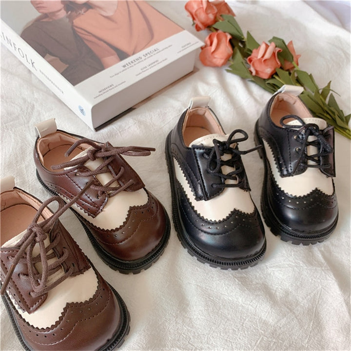 Oxford Wingtip Shoes For kids - Leather Dress Shoes for Children - Ashour Shoes