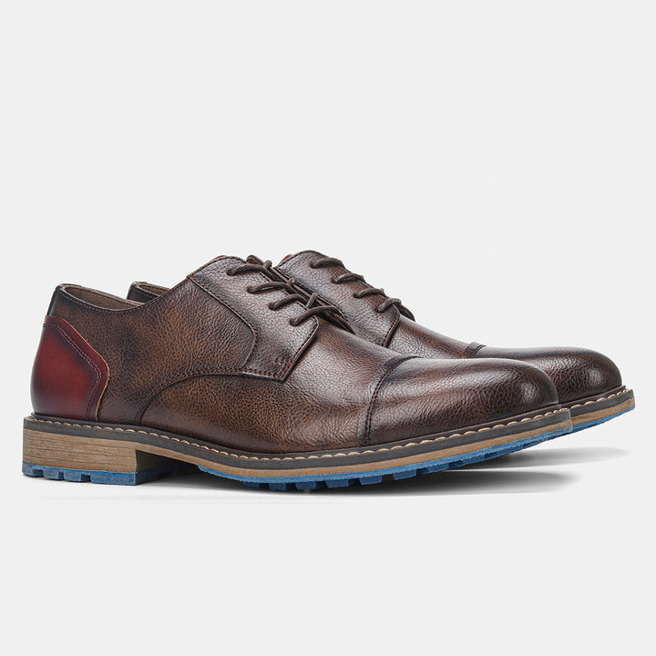 The Merani - Leather Cap Toe Sneakers For Men - Ashour Shoes