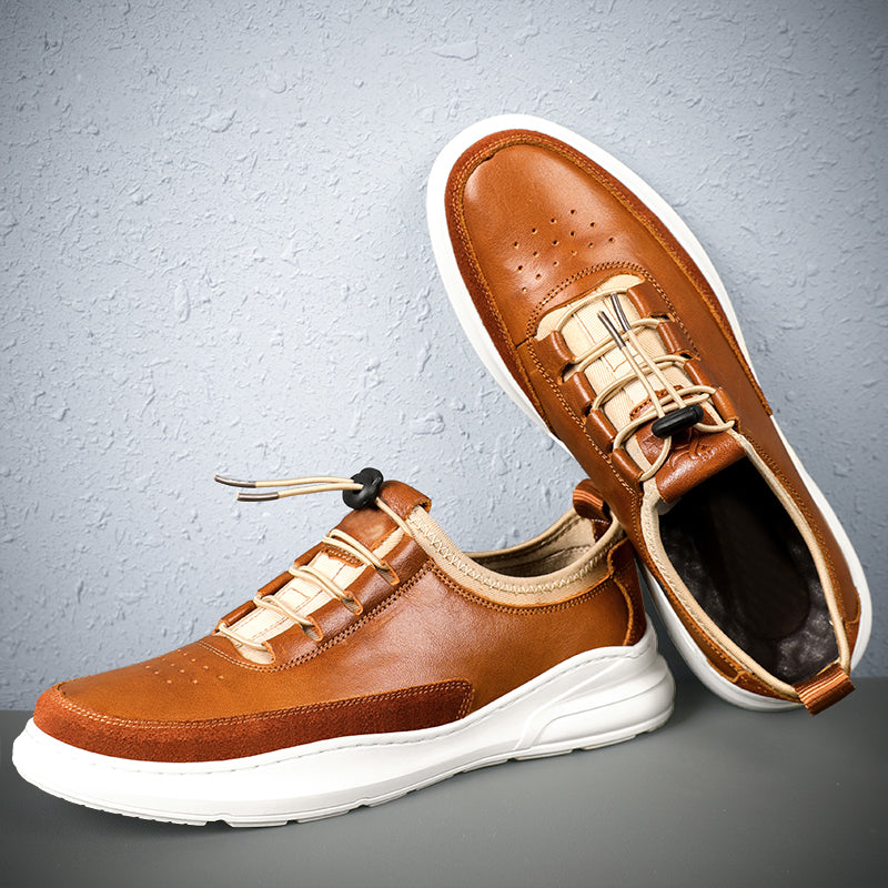 The Lombardo - Genuine Leather Casual Sneakers For Men - Ashour Shoes