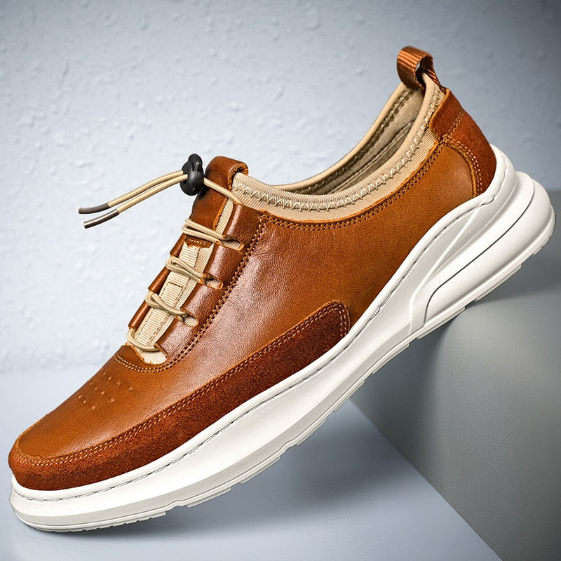 The Lombardo - Genuine Leather Casual Sneakers For Men - Ashour Shoes