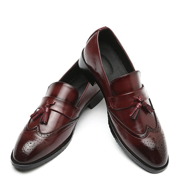 The T93 - Classic Wingtip Leather Tassel Loafers For Men