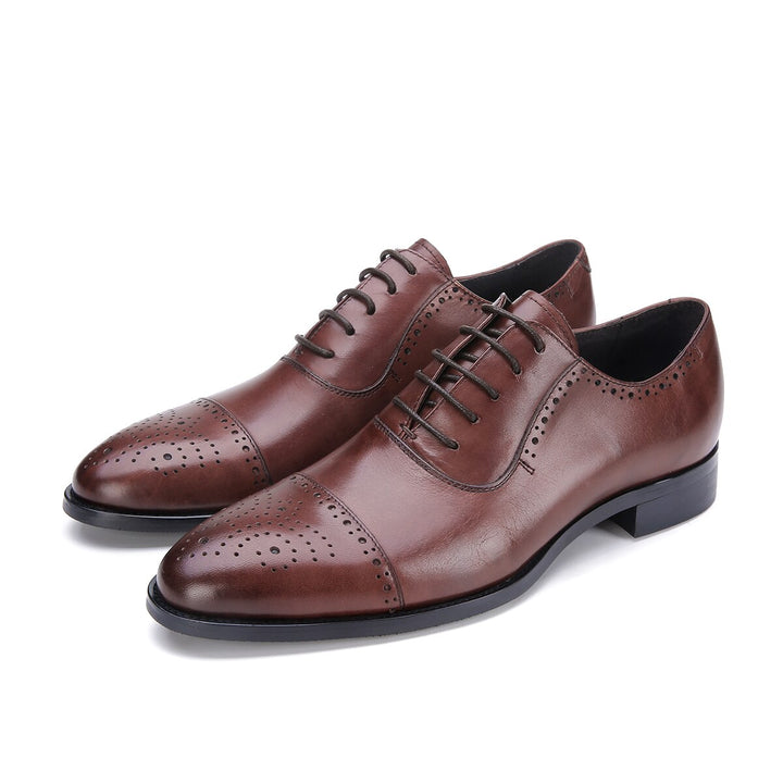 il Ottimo - Classic Leather Captoe Oxford Dress Shoes - Ashour Shoes