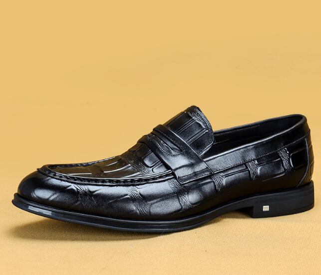 The Milanino 3 - Men's Elegant Dress Shoes Loafers (Crocodile pattern)