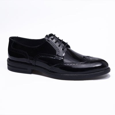 Ashour's Shiny Leather Oxford Shoes For Men (Signature Collection)