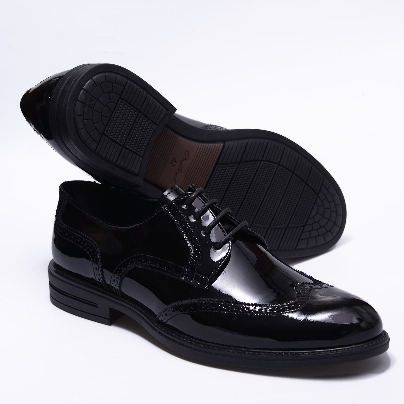 Ashour's Shiny Leather Oxford Shoes For Men (Signature Collection)