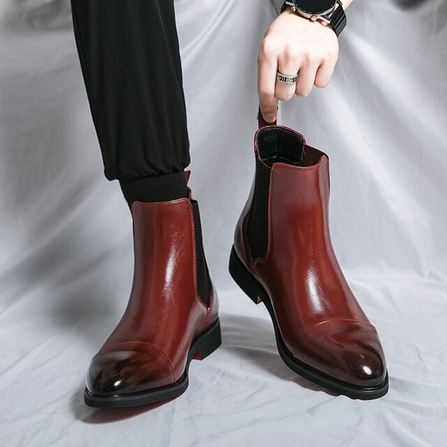 il Rossone - Red Bottom Chelsea Leather Boots for men