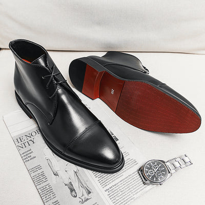 il Rosso - Red bottom sole Leather Oxford Shoes For Men