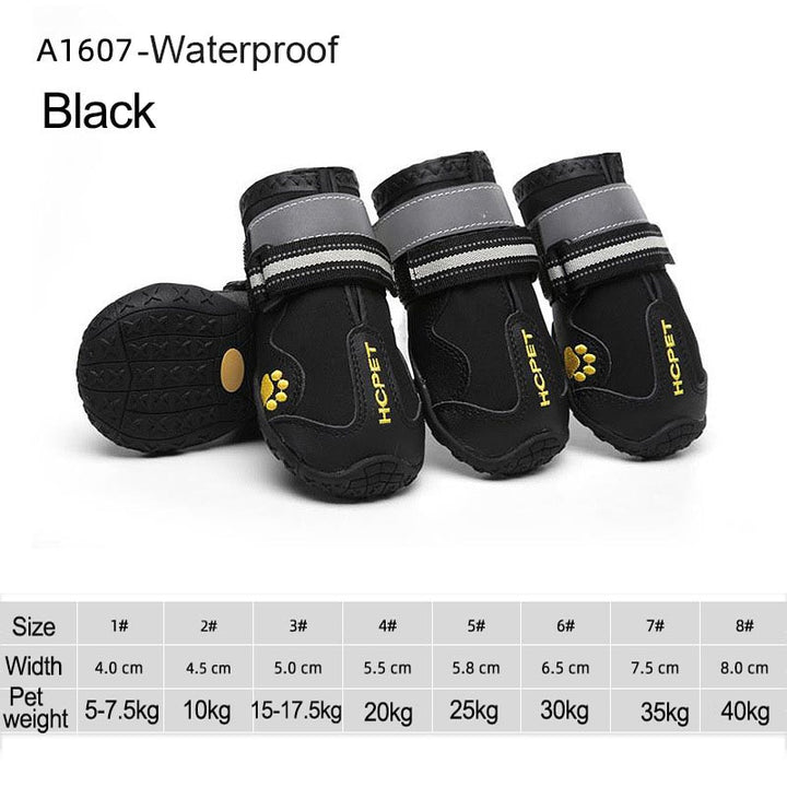 il Cuccio - 4pcs/set Pet Dog Shoes, Reflective & Waterproof Dog Boots. - Ashour Shoes