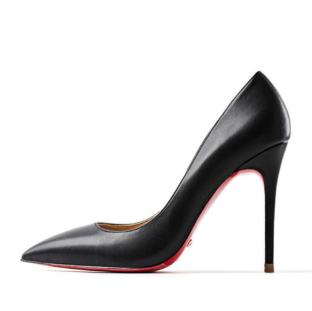 The POX - Patent Leather High Heel Red Bottoms Stiletto Pumps For Women 8-12CM - Ashour Shoes