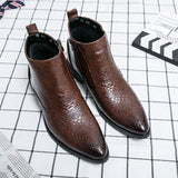 il Paviese2 - Patent Leather Ankle Boots ( Zipper Boots For Men) - Ashour Shoes