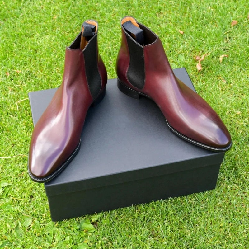 il Rossone - Red Bottom Chelsea Leather Boots for men