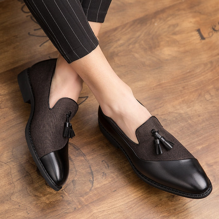 The Opulenza - Unique Design Tassel Leather Loafers - Ashour Shoes