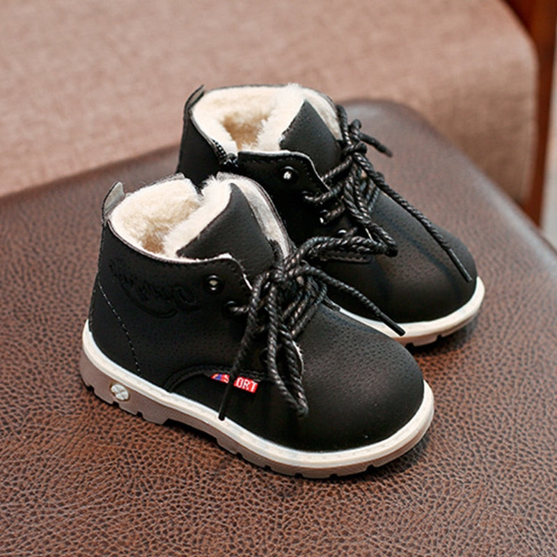 The Cuccio3 - Leather Winter Boots For Kids. Boots with fur