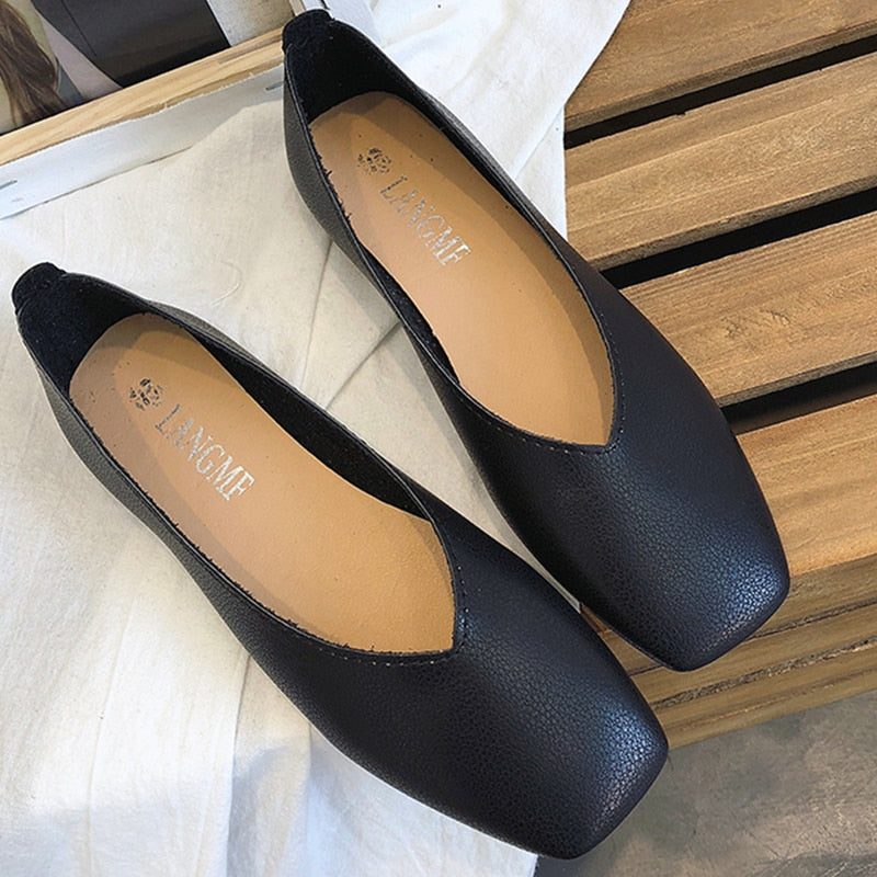 Lola - Leather Ballet Pumps/ Leather Flats For Women