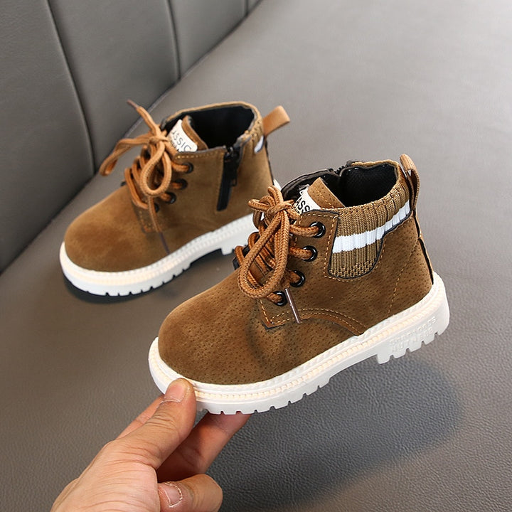 The Cuccio3 - Leather Winter Boots For Kids. Boots with fur - Ashour Shoes