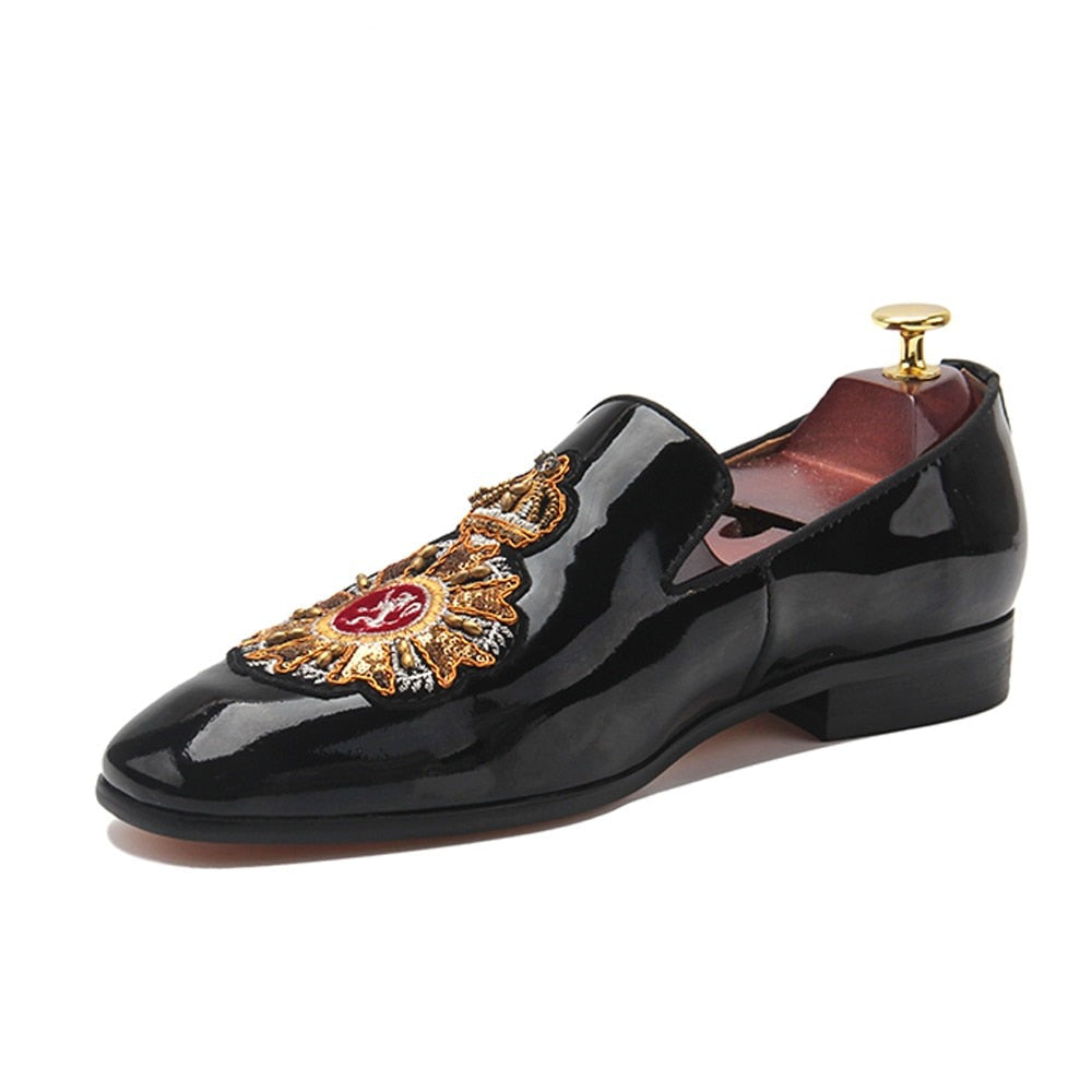 LUXX Royale - Luxurious Patent Leather Loafers For men - Red Bottom - Ashour Shoes