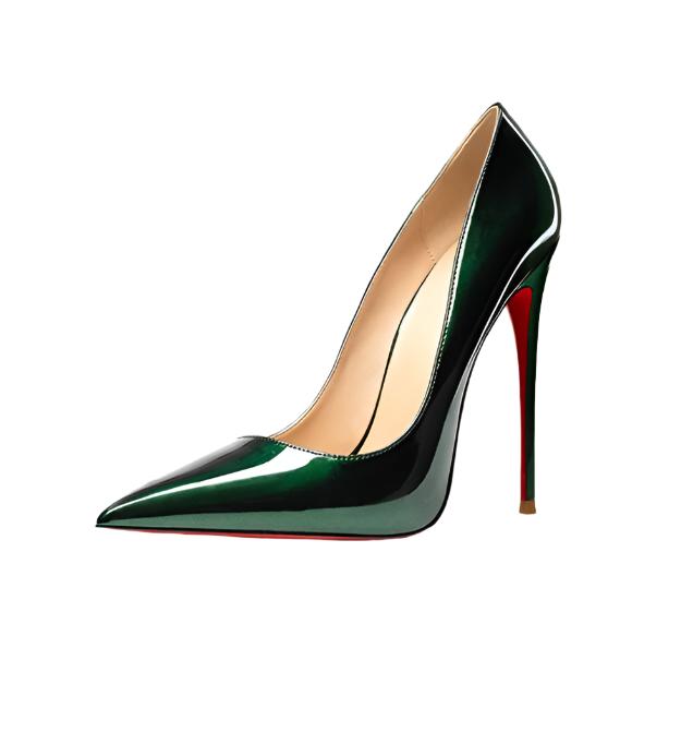 The POX - Patent Leather High Heel Red Bottoms Stiletto Pumps For Women 8-12CM - Ashour Shoes