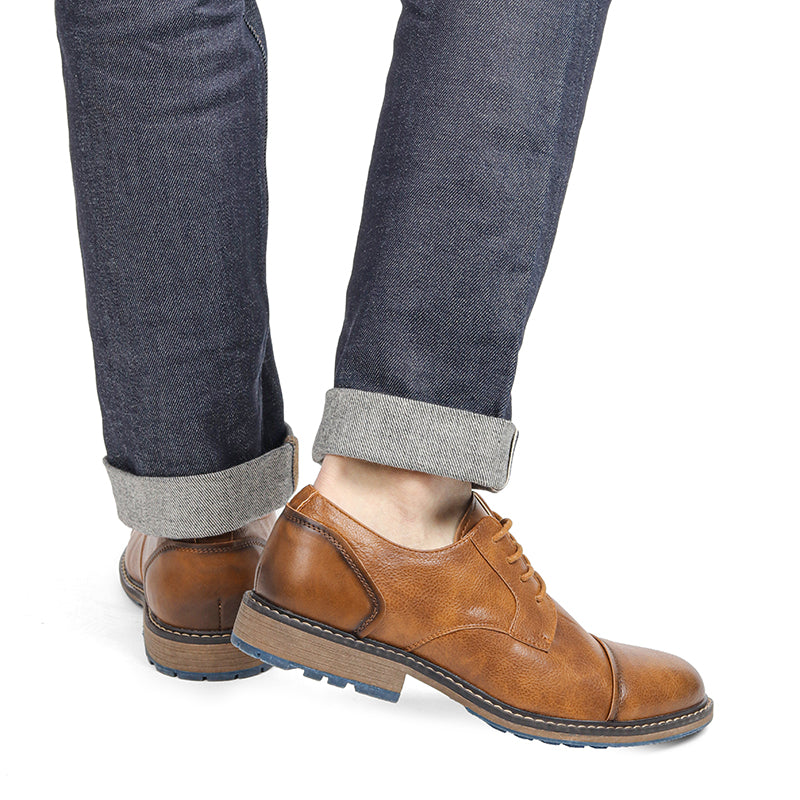 The Merani - Leather Cap Toe Sneakers For Men
