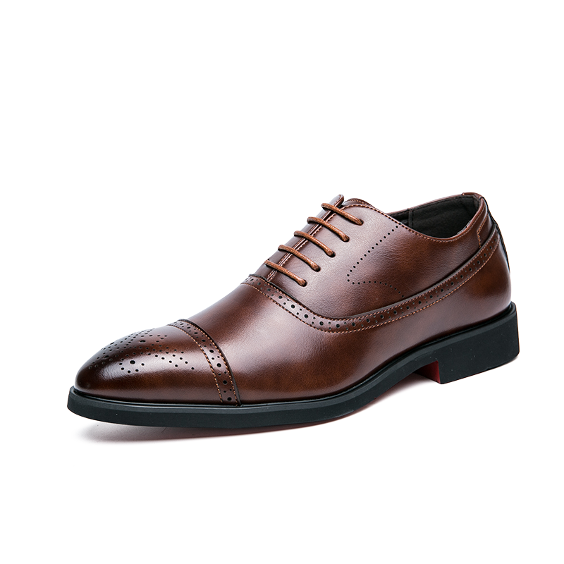 il Rosso - Red bottom sole Leather Oxford Shoes For Men - Ashour Shoes