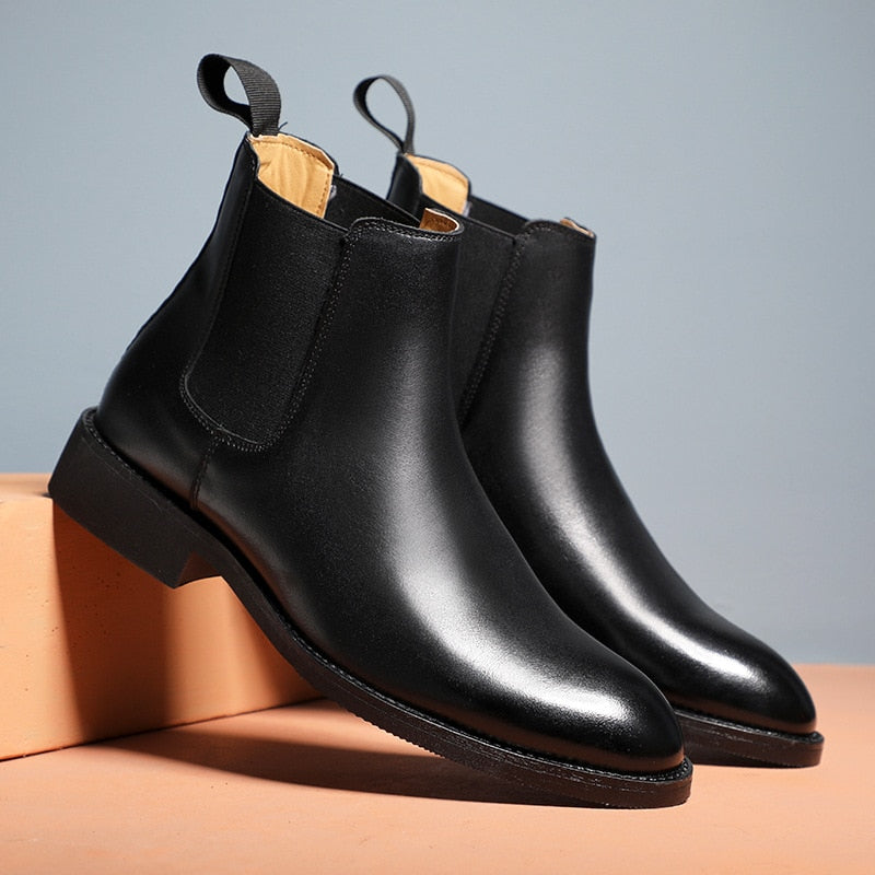 La annata - Elegant Chelsea Leather Boots For Men - Ashour Shoes