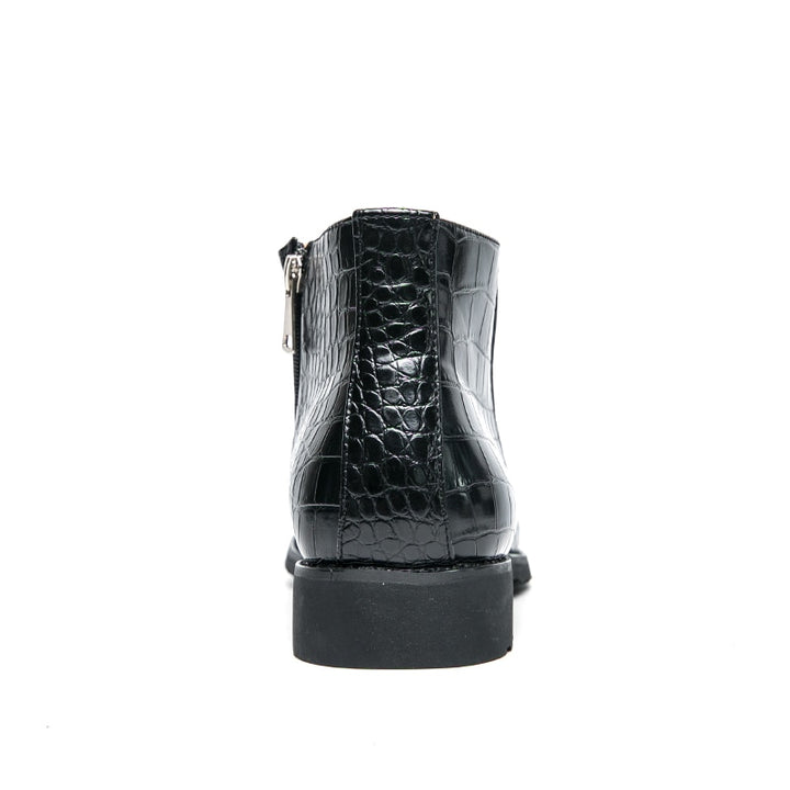 La Versana - Alligator Print Leather Boots For Men (Chelsea Zipper boots) - Ashour Shoes