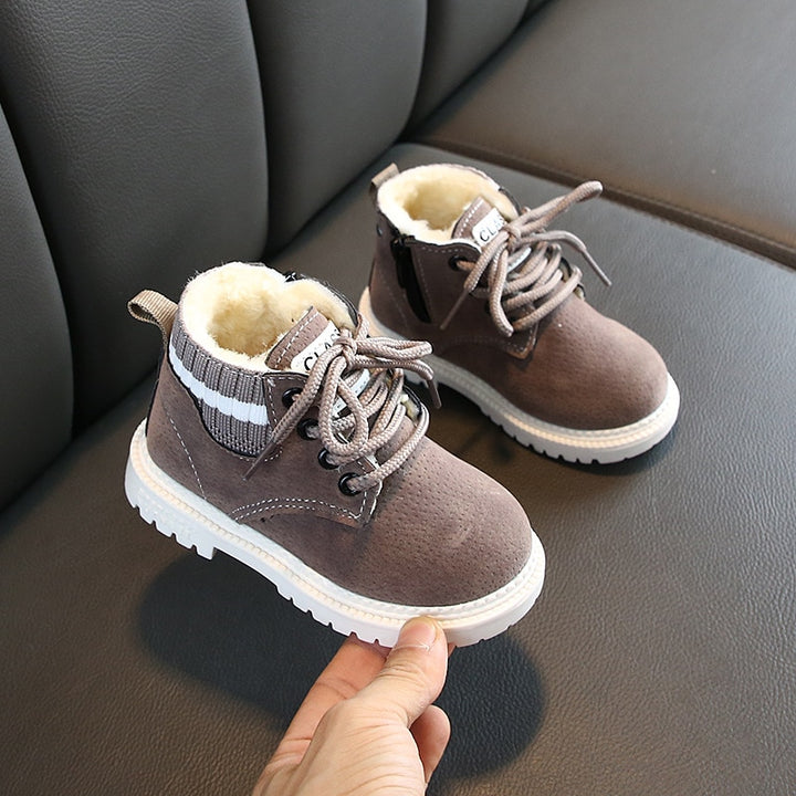 The Cuccio3 - Leather Winter Boots For Kids. Boots with fur - Ashour Shoes