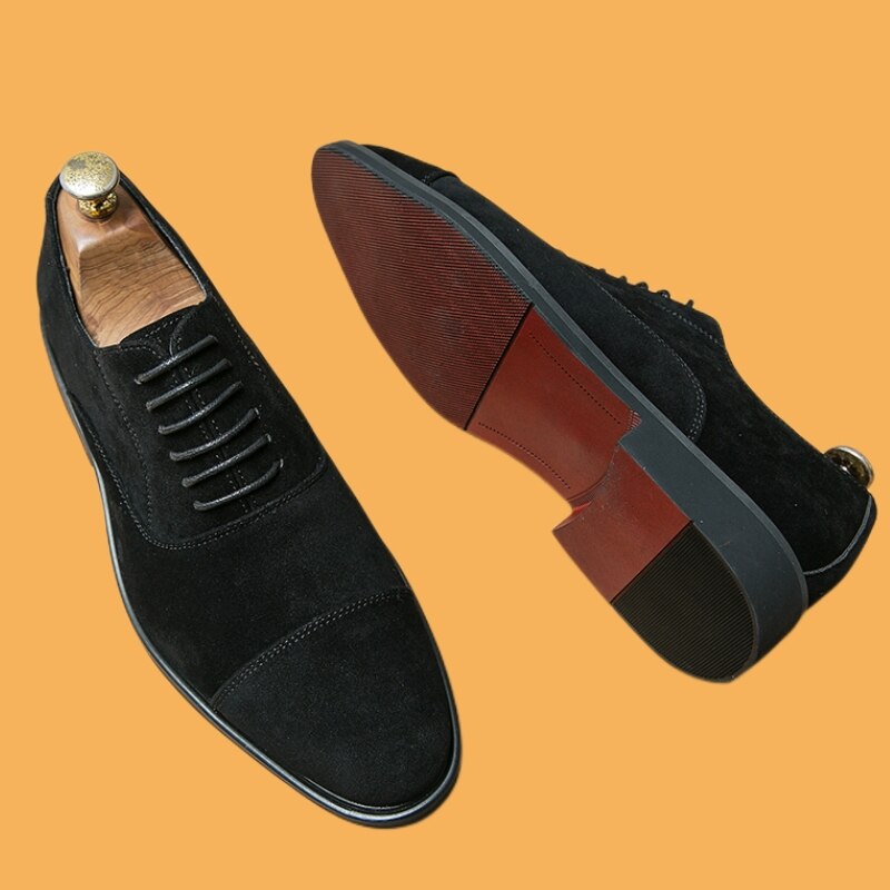 The Brogue - Red bottom Suede leather oxfords - Ashour Shoes