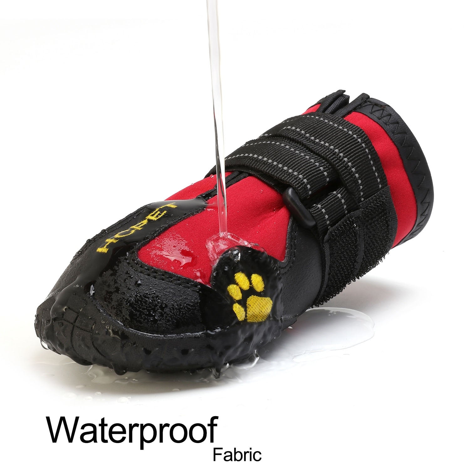 il Cuccio - 4pcs/set Pet Dog Shoes, Reflective & Waterproof Dog Boots.