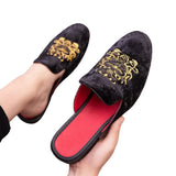 The Royal - New Suede leather Mules For Men / Backless loafers - Ashour Shoes