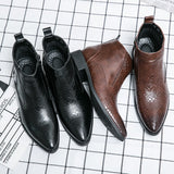 il Paviese2 - Patent Leather Ankle Boots ( Zipper Boots For Men) - Ashour Shoes