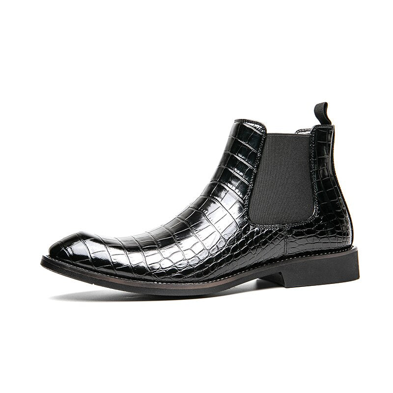 The Croci - Unique Crocodile pattern leather boots for men