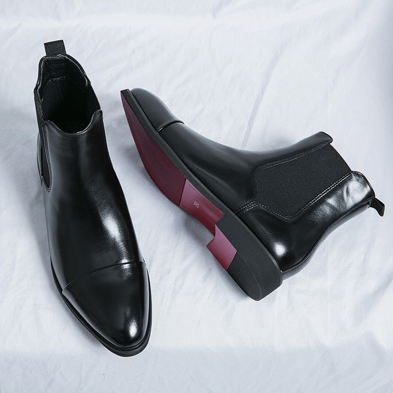 Roma - Red Bottom Chelsea Boots For Men - Ashour Shoes