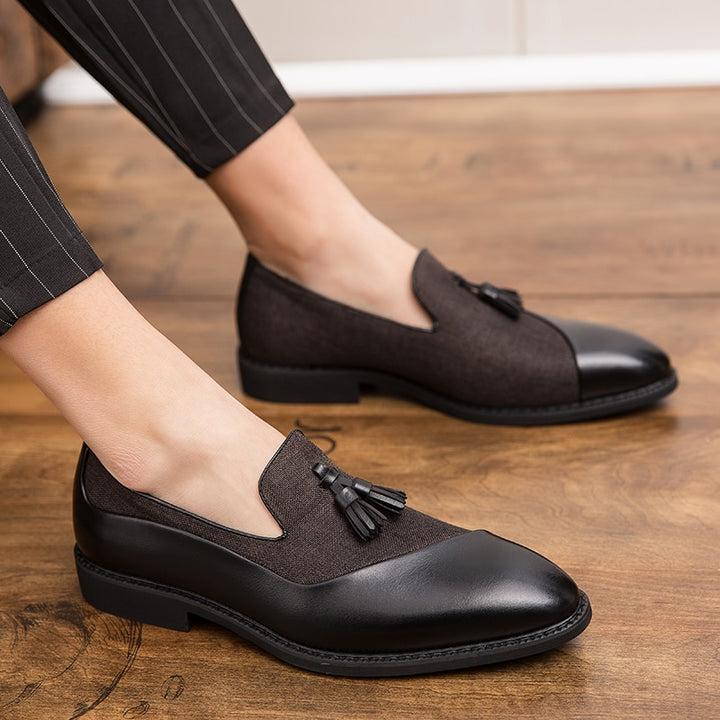 The Opulenza - Unique Design Tassel Leather Loafers - Ashour Shoes