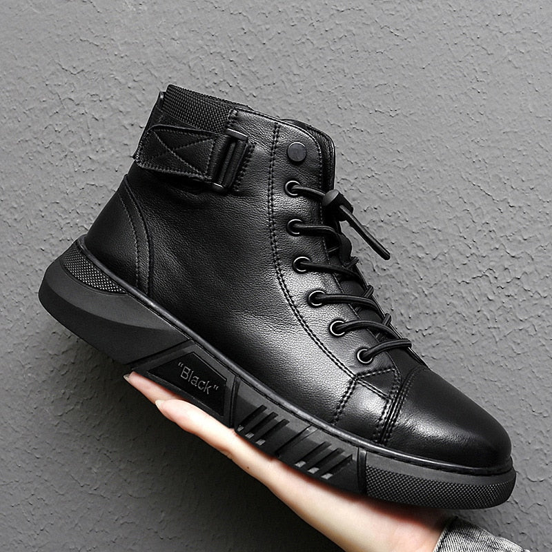 The Sicuro - Leather Ankle Boots For Men - Ashour Shoes