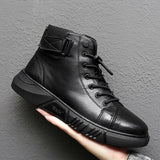 The Sicuro - Leather Ankle Boots For Men - Ashour Shoes