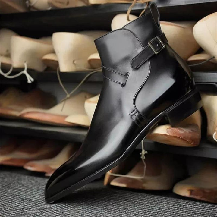 La Officina - Monk-Strap Detail Ankle Boots - Leather Boots For Men