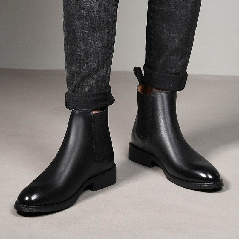 La annata - Elegant Chelsea Leather Boots For Men - Ashour Shoes
