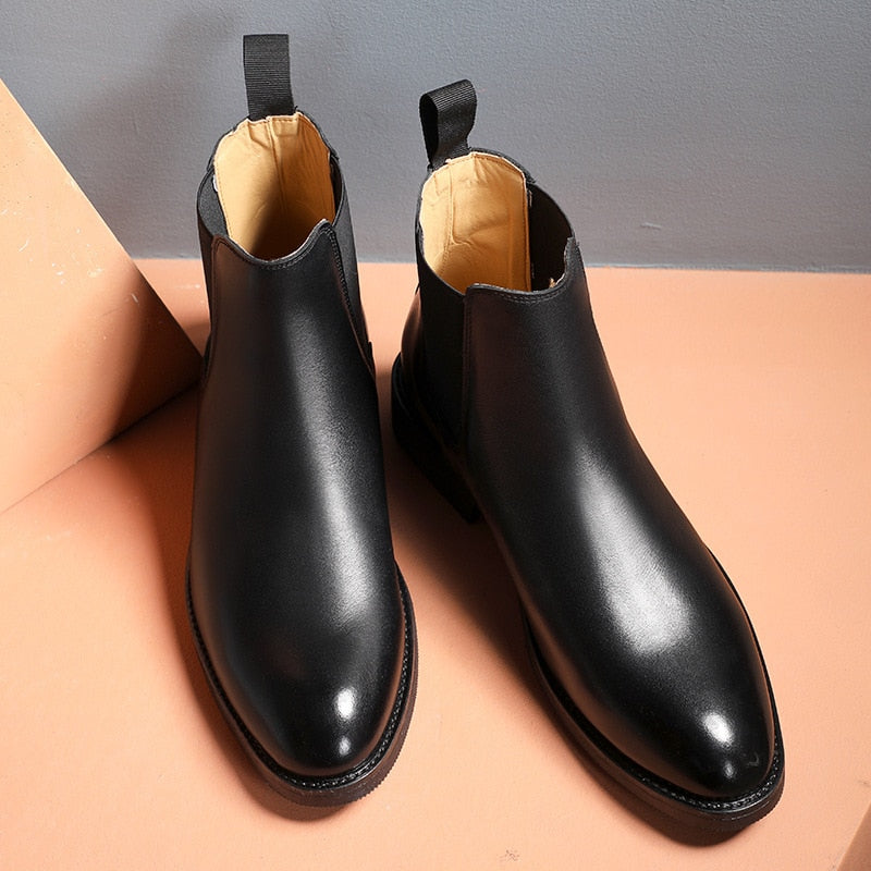 La annata - Elegant Chelsea Leather Boots For Men