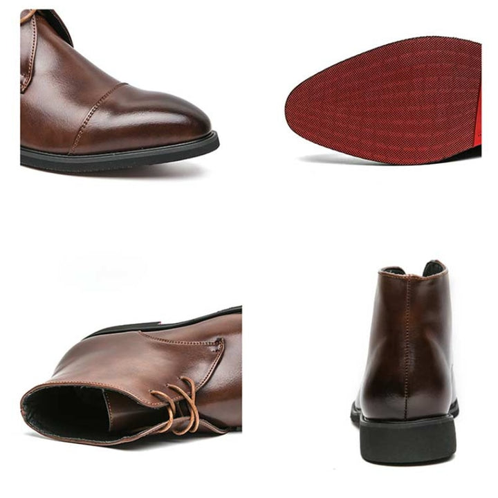 The Mislawa2 - Red bottom Leather Boots For Men - Ashour Shoes