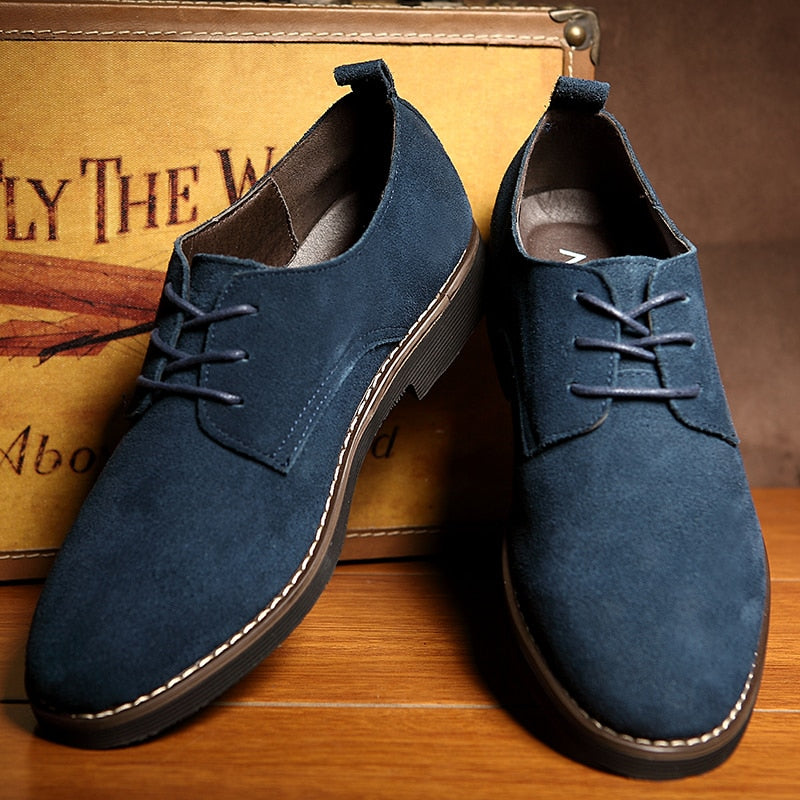 The Roxida - Suede Leather Oxford Shoes For Men - Ashour Shoes