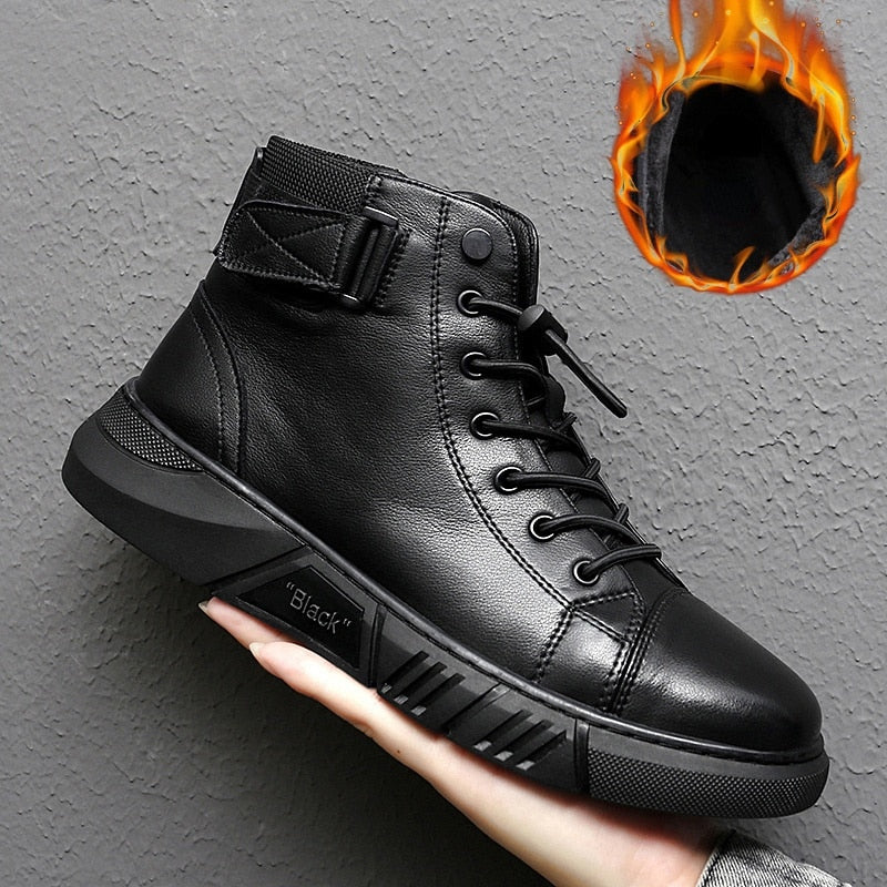 The Sicuro - Leather Ankle Boots For Men - Ashour Shoes