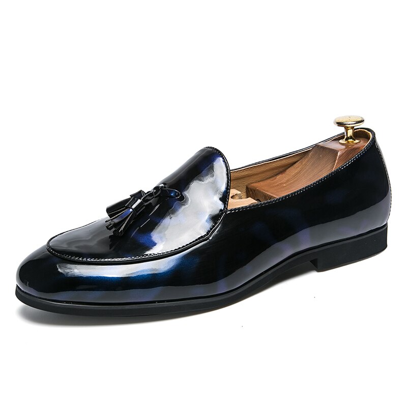 il Lussone - Italian Style Patent Leather tassel Loafers for Men - Ashour Shoes